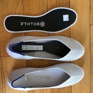 Rothy’s The Flat 8.5 white/gray